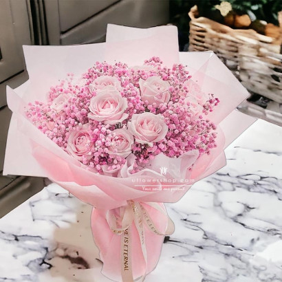 Pink Rose and Pink Star Bouquet