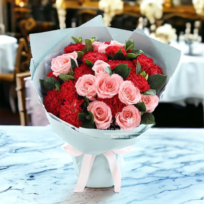 Crimson Embrace - Mother's Day Bouquet