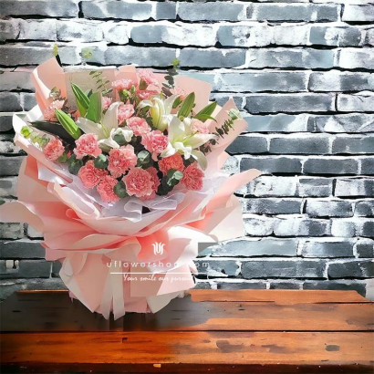 Carnation and Lily Bouquet