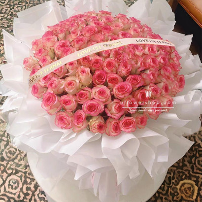 199枝愛莎玫瑰花束-永恆之戀