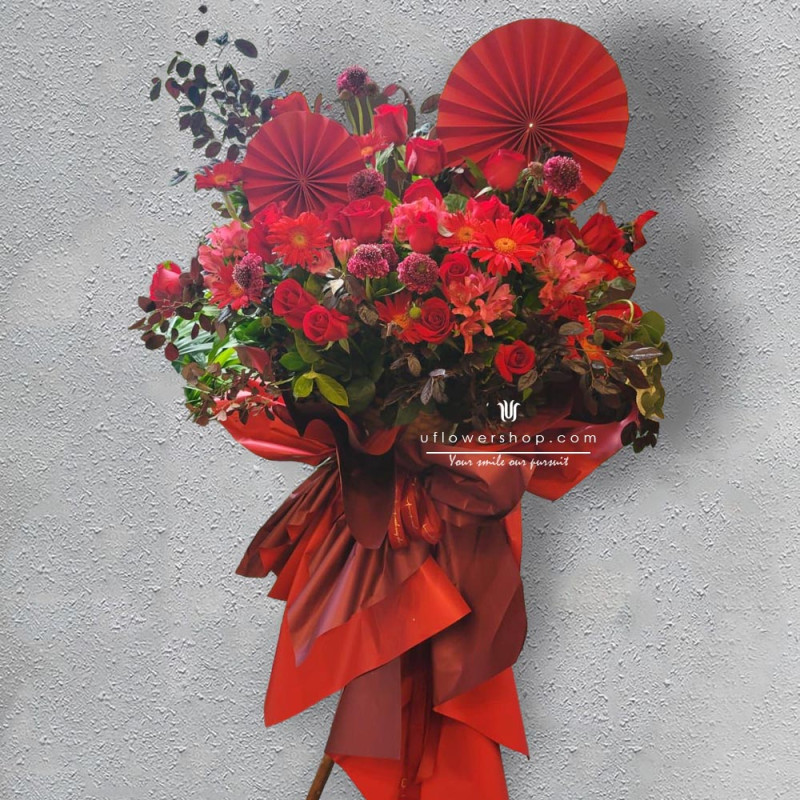 優之花鋪日式開張花籃 - 鴻運滿堂