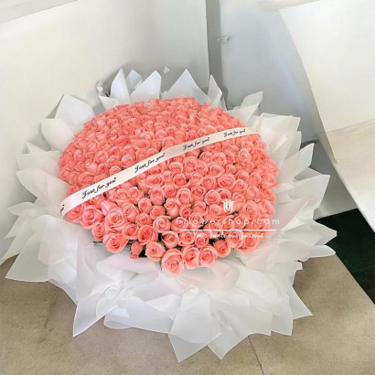 199 Pink Roses Bouquet...
