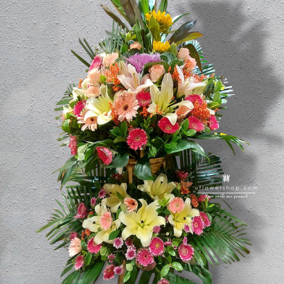 Double Open Flower Basket Full of Jinglun