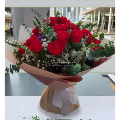 20枝紅玫瑰花束