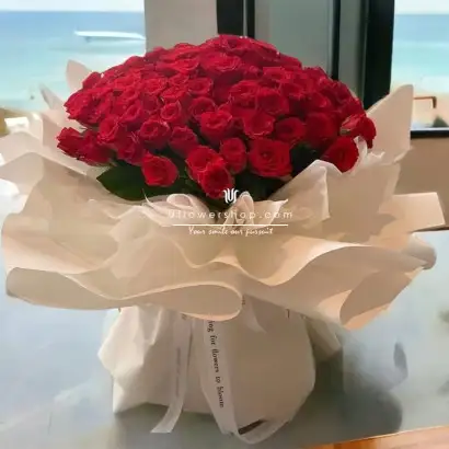99 Red Roses Proposal Bouquet Make Your Lover Moved