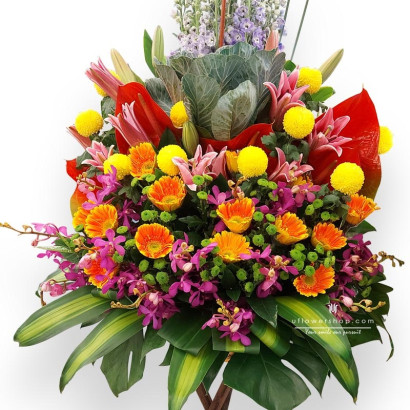 Opening flower basket - Majestic flower plaque