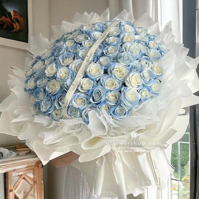 Proposal bouquet - 99 Blue Roses