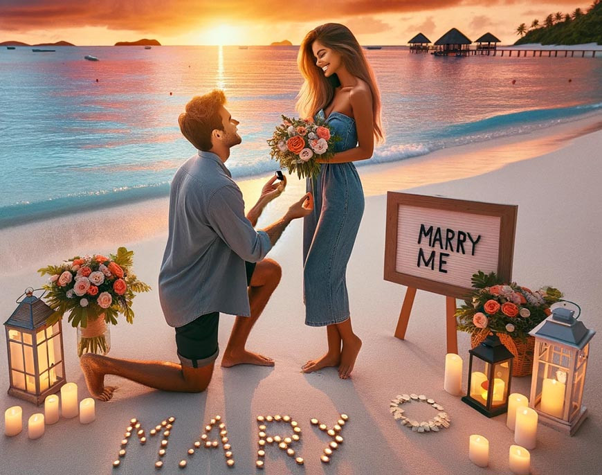 如何策劃一場夢幻般的海灘求婚